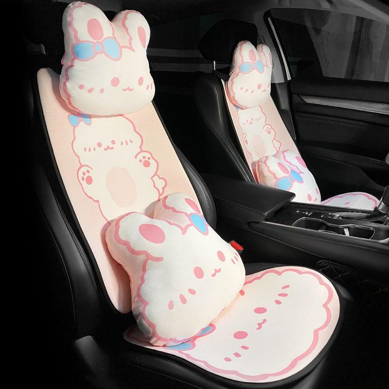 Car Cushion Cartoon Cute Bear Rabbit Ice Silk Car Headrest Cushion Breathable Anti-slip Cushion Automobile General Purpose
Car Cushion Cartoon Cute Bear Rabbit Ice Silk Car Headrest Cushion Breathable Anti-slip Cushion Automobile General Purpose