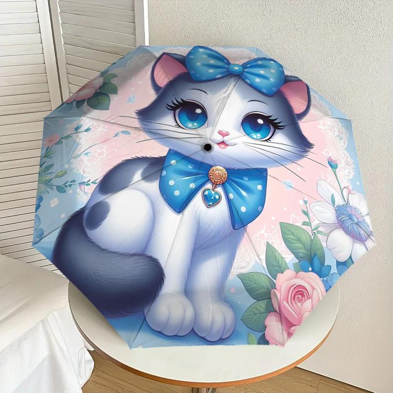 1pc Cute Cat with Blue Bow Umbrella with Plastic Handle,Suitable for All Seasons Home Travel Outdoor UmbrellaDD013
1pc Cute Cat with Blue Bow Umbrella with Plastic Handle,Suitable for All Seasons Home Travel Outdoor UmbrellaDD013