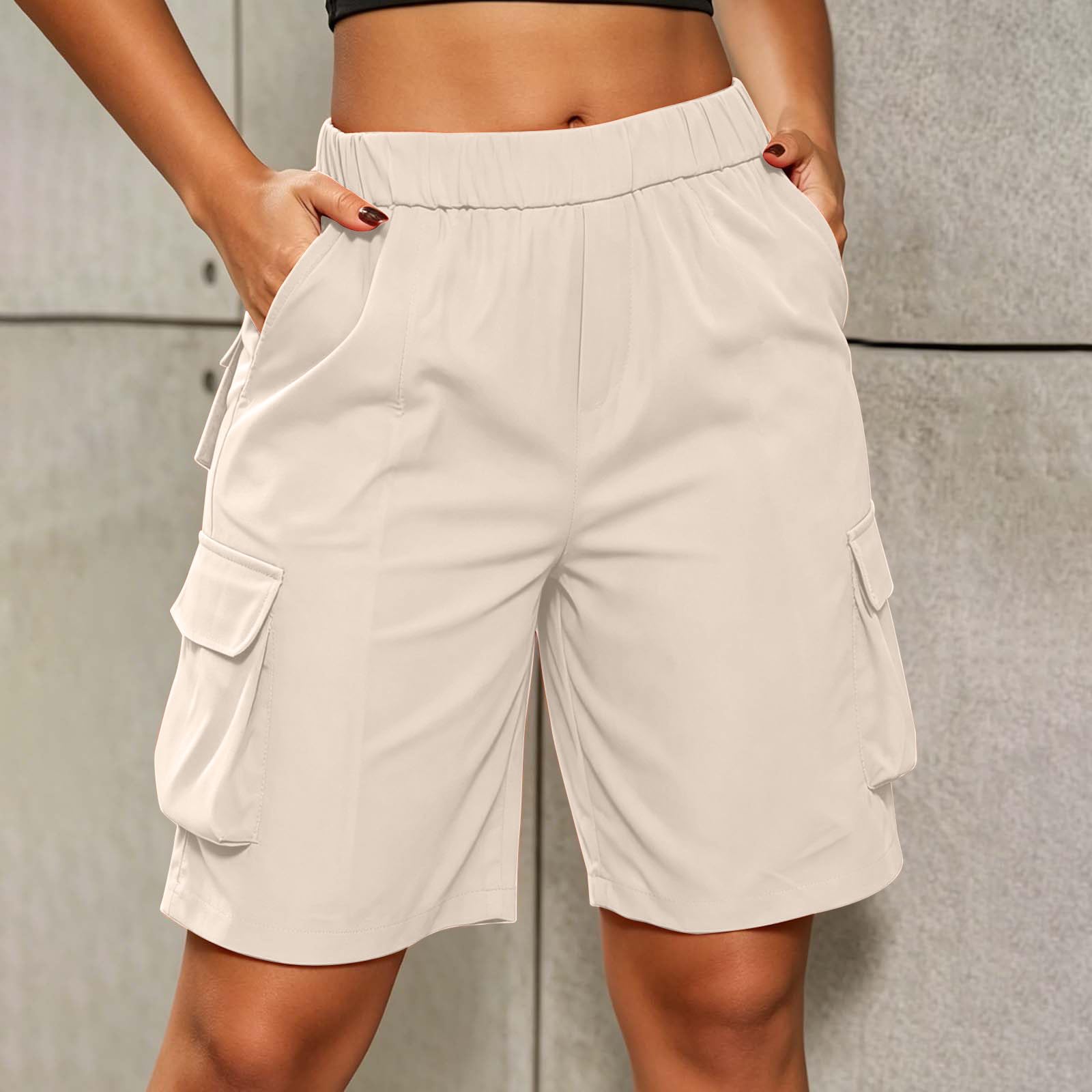 Women s High Waist Loose Fit Cargo Shorts with Pockets Wide Leg Outdoor Hiking Casual Summer Bottoms S хакі
Women s High Waist Loose Fit Cargo Shorts with Pockets Wide Leg Outdoor Hiking Casual Summer Bottoms S хакі