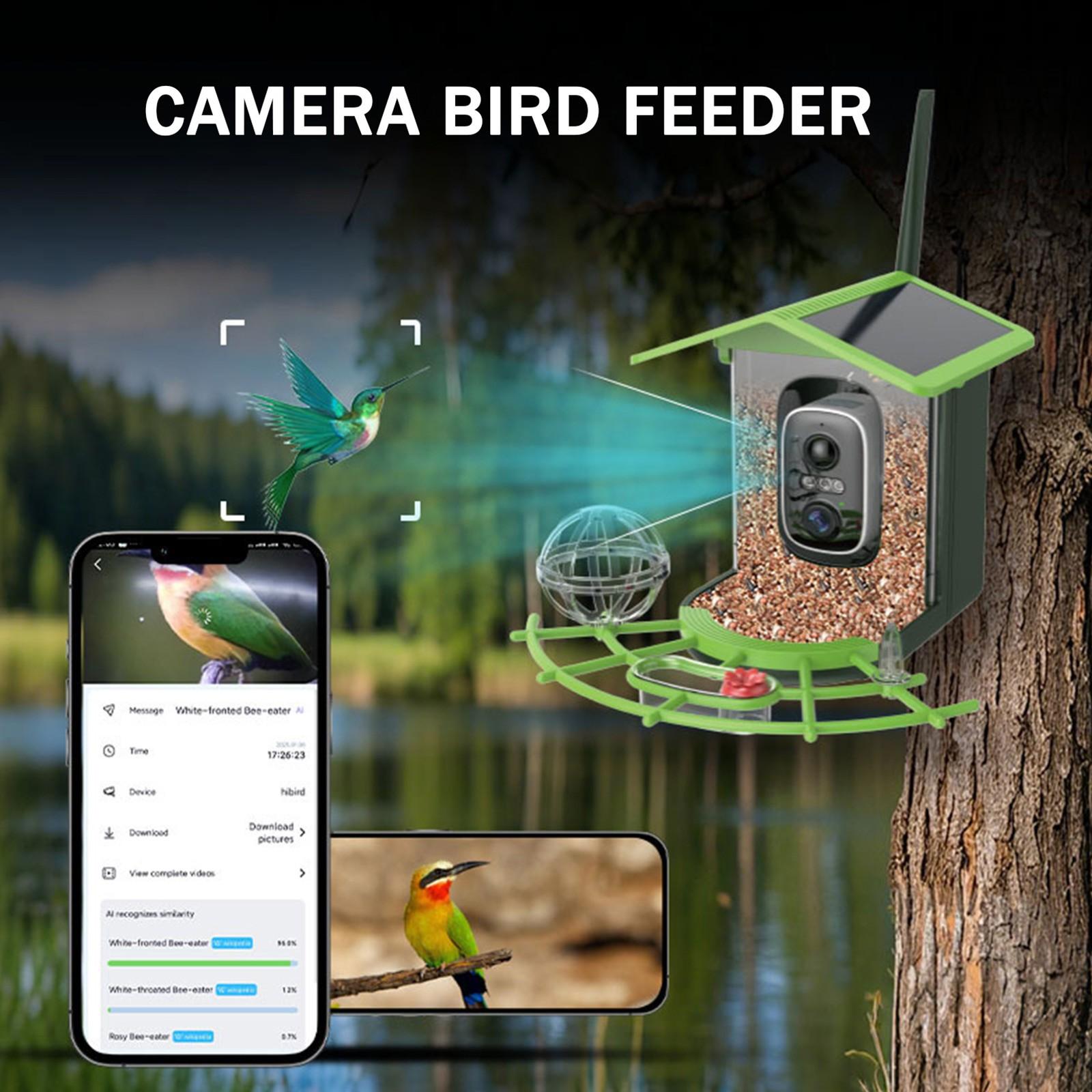 Bird Feeder With Camera HD Video Recognizes Species Solar Powered Waterproof Bird Camera Automatic Capture Live View One Size
Bird Feeder With Camera HD Video Recognizes Species Solar Powered Waterproof Bird Camera Automatic Capture Live View One Size