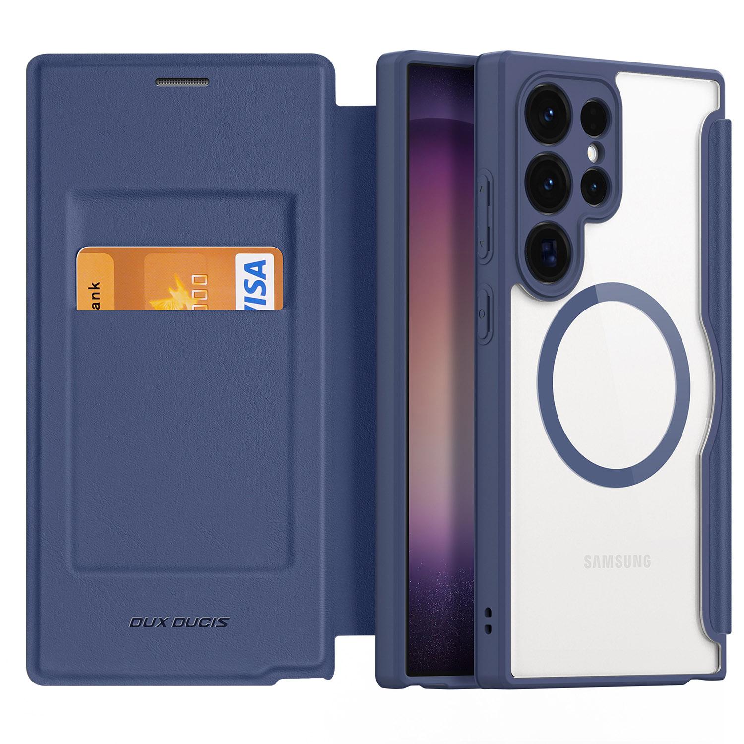 For Samsung Galaxy S24 Ultra Leather Case DUX DUCIS Skin X Pro Series Flip Cover Compatible with MagSafe Blue
For Samsung Galaxy S24 Ultra Leather Case DUX DUCIS Skin X Pro Series Flip Cover Compatible with MagSafe Blue