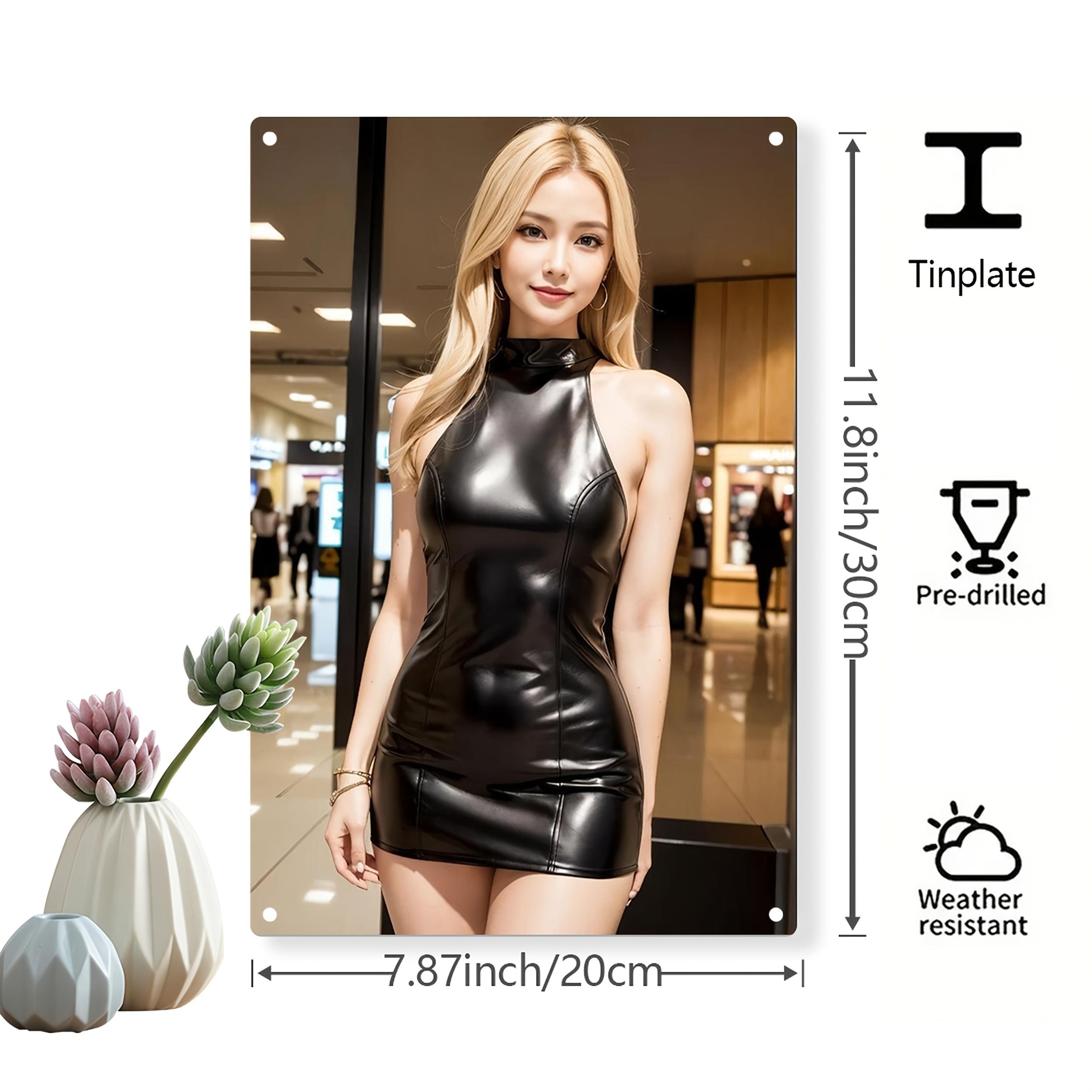 PC Vintage Metal Tin Sign Black Dress Blonde Woman Retro Wall Art Decor xcm PreDrilled Weatherproof Iron Plaque for H 20x30cm
PC Vintage Metal Tin Sign Black Dress Blonde Woman Retro Wall Art Decor xcm PreDrilled Weatherproof Iron Plaque for H 20x30cm