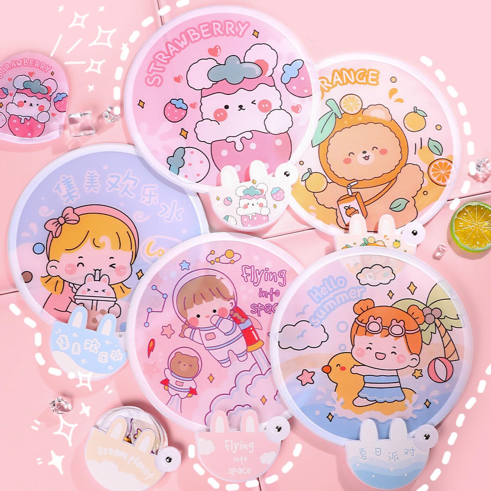 Handheld Round Folding Fan Cute Cartoon Pattern Small Lightweight Bright Colors Foldable Fan for
Handheld Round Folding Fan Cute Cartoon Pattern Small Lightweight Bright Colors Foldable Fan for