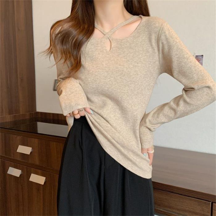 Жіночий приталений в язаний светр Осінь/Зима 2023: Короткий, універсальний топ One Size хакі
Жіночий приталений в язаний светр Осінь/Зима 2023: Короткий, універсальний топ One Size хакі