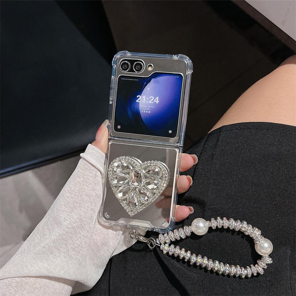 Mirror Diamond Heart Holder Case For Samsung Galaxy Z Flip 5 Wrist Strap Case For Samsung Z Flip 4 z flip3 Lanyard Cover For Samsung Z Flip 3
Mirror Diamond Heart Holder Case For Samsung Galaxy Z Flip 5 Wrist Strap Case For Samsung Z Flip 4 z flip3 Lanyard Cover For Samsung Z Flip 3