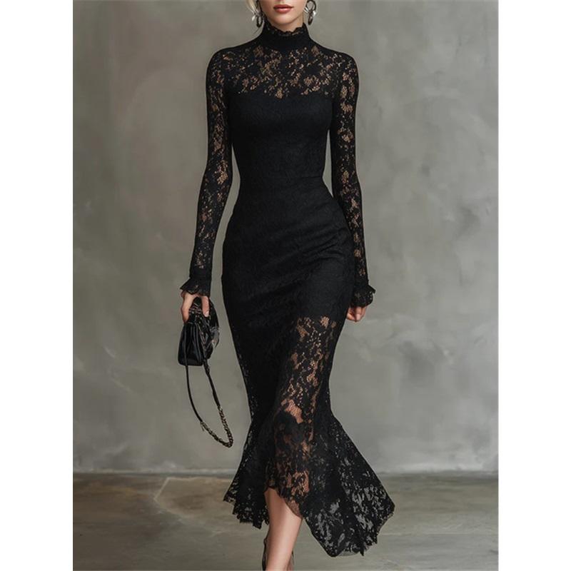 Women s Fashionable And Elegant Party Black Stretch Lace Floor-length Dress Summer L
Women s Fashionable And Elegant Party Black Stretch Lace Floor-length Dress Summer L
