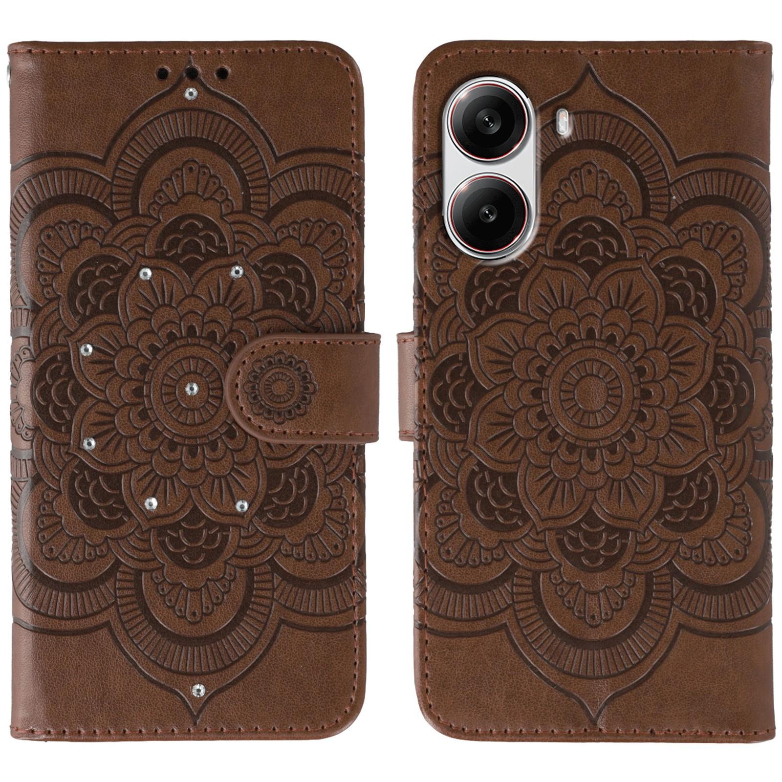 For Xiaomi Poco X7 Pro 5G/Redmi Turbo 4 5G Case Rhinestone Decor PU Leather Mandala Imprinted Design Phone Cover with Wrist Strap Brown
For Xiaomi Poco X7 Pro 5G/Redmi Turbo 4 5G Case Rhinestone Decor PU Leather Mandala Imprinted Design Phone Cover with Wrist Strap Brown