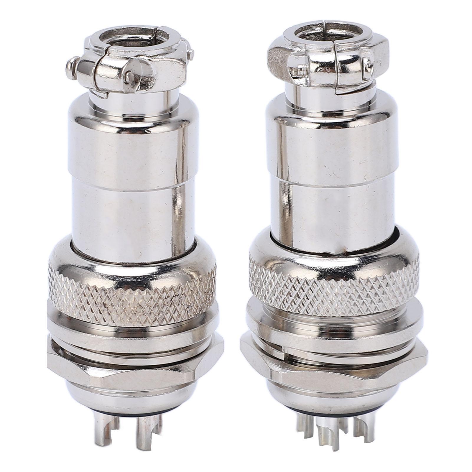 2Pcs Aviation Plug Socket Connector Zinc Alloy Shell Copper Silver Plated Connectors 4 Pin
2Pcs Aviation Plug Socket Connector Zinc Alloy Shell Copper Silver Plated Connectors 4 Pin