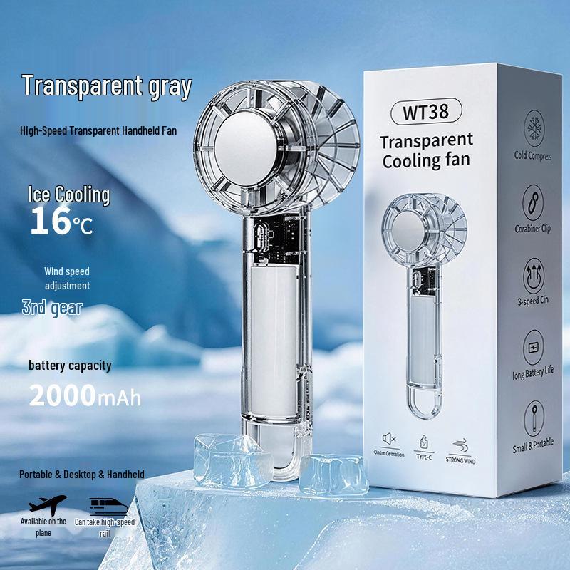 2026 Transparent Mini Turbine USB Handheld Fan with Ice Pack Cooling 54.5*51*175 mm
2026 Transparent Mini Turbine USB Handheld Fan with Ice Pack Cooling 54.5*51*175 mm