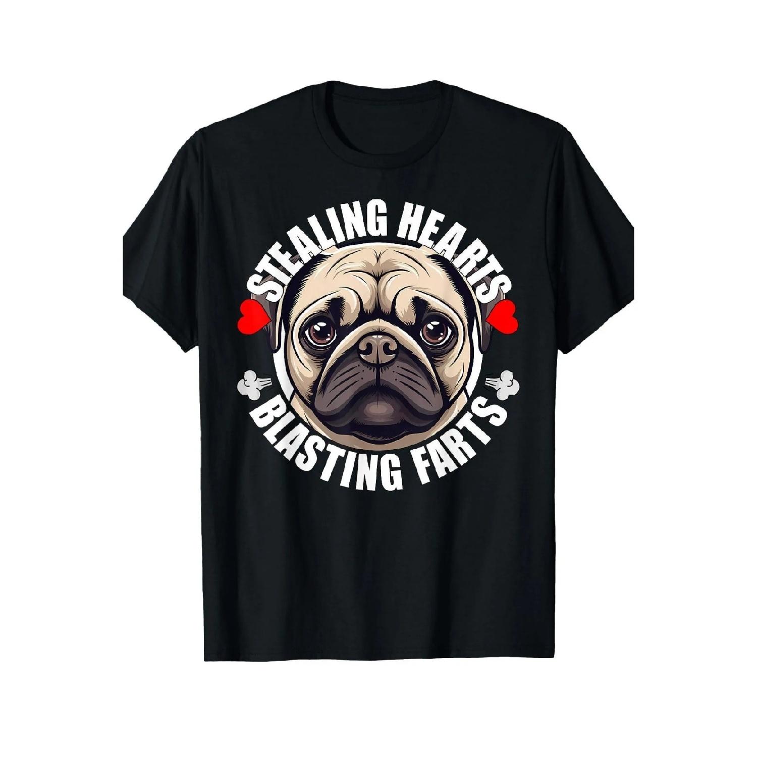 Funny Pug Stealing Hearts Blasting Farts Graphic Tee Casual Short Sleeve T-shirt XXXXXL чорний
Funny Pug Stealing Hearts Blasting Farts Graphic Tee Casual Short Sleeve T-shirt XXXXXL чорний