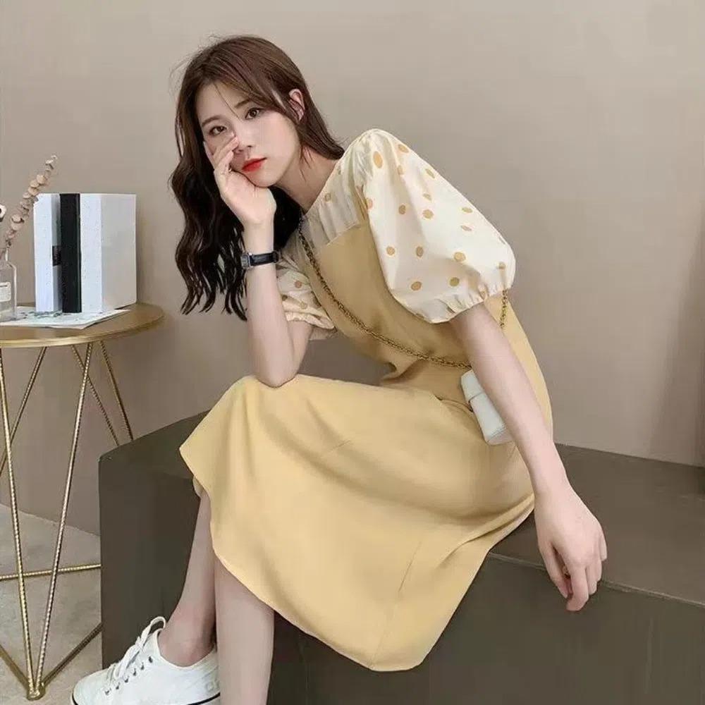 Puff Sleeve Two Piece Set Dress A-line T shirt Dress Leisure Suspenders Dresses Women Girls S жовтий
Puff Sleeve Two Piece Set Dress A-line T shirt Dress Leisure Suspenders Dresses Women Girls S жовтий