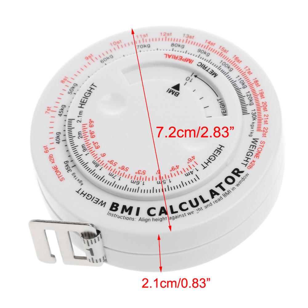 Retractable Tape BMI Body Mass Index 150cm Measure Calculator Diet Weight Loss Tape Measures Tools
Retractable Tape BMI Body Mass Index 150cm Measure Calculator Diet Weight Loss Tape Measures Tools