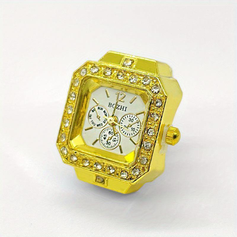 Trendy Diamond Ring Watch Square Full Diamond Adjustable Time Ring Watch Personalized Instagram золотий
Trendy Diamond Ring Watch Square Full Diamond Adjustable Time Ring Watch Personalized Instagram золотий