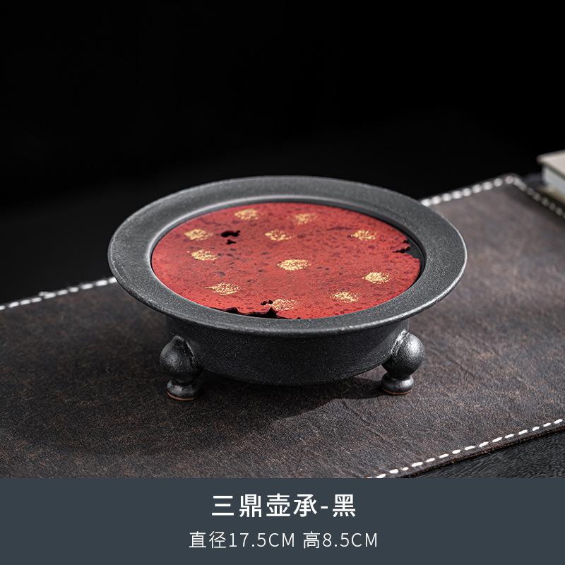 Chinese retro copper three-legged tray household water storage tea table purple clay pot tray small tea tray чорний
Chinese retro copper three-legged tray household water storage tea table purple clay pot tray small tea tray чорний