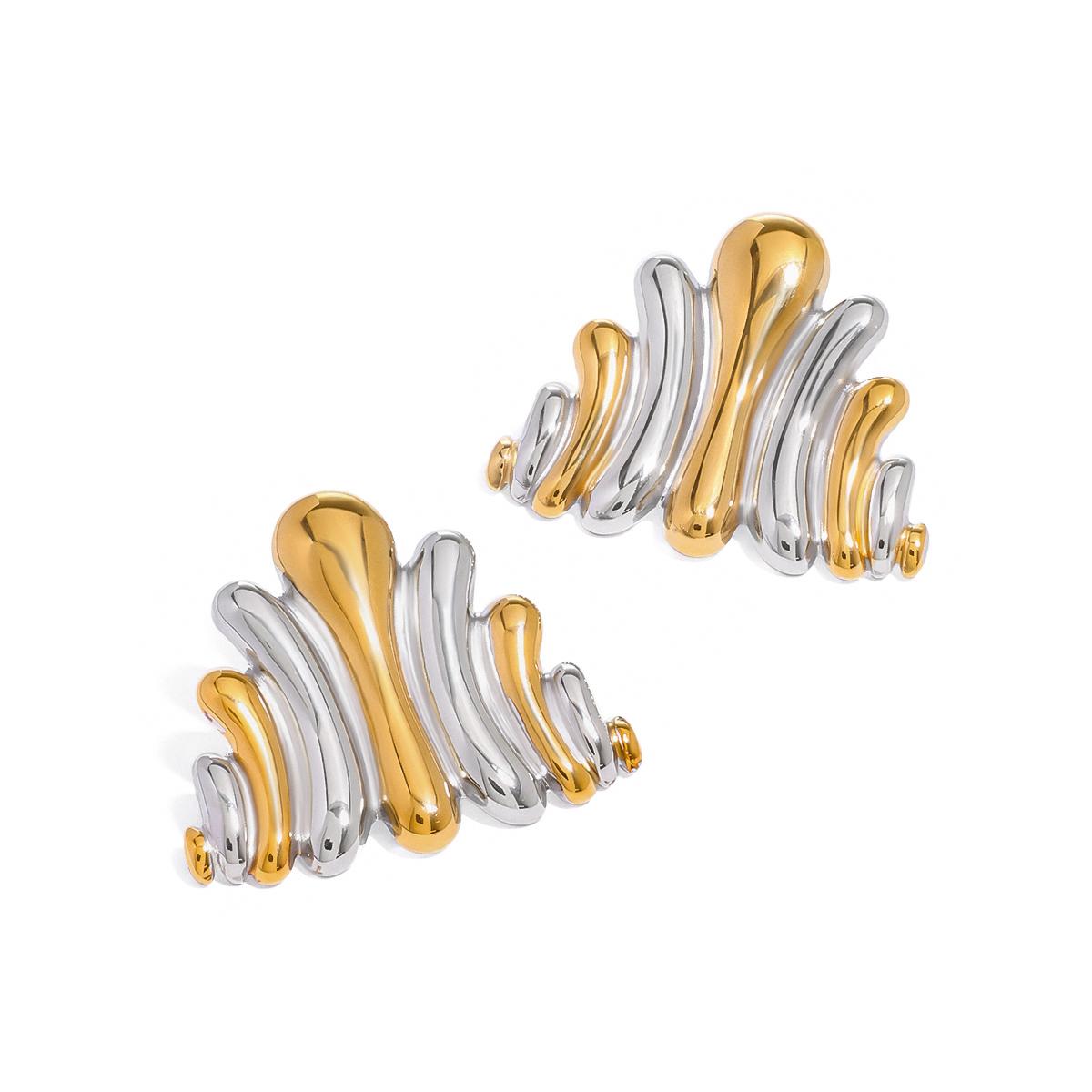 Yori Stainless Steel Glossy Wave Geometric Earrings Waterproof 18K Gold PVD Plated Texture Fashion Charm Jewelry Women New
Yori Stainless Steel Glossy Wave Geometric Earrings Waterproof 18K Gold PVD Plated Texture Fashion Charm Jewelry Women New