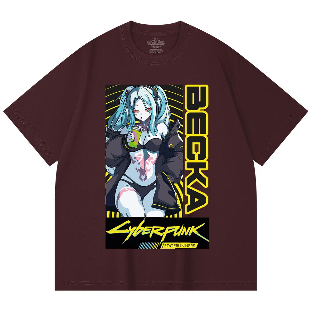230 Gsm 100% Cotton Cyberpunk V10 Becka Print Unisex Heavy Cotton T Shirt 2XL вина червоного кольору
230 Gsm 100% Cotton Cyberpunk V10 Becka Print Unisex Heavy Cotton T Shirt 2XL вина червоного кольору