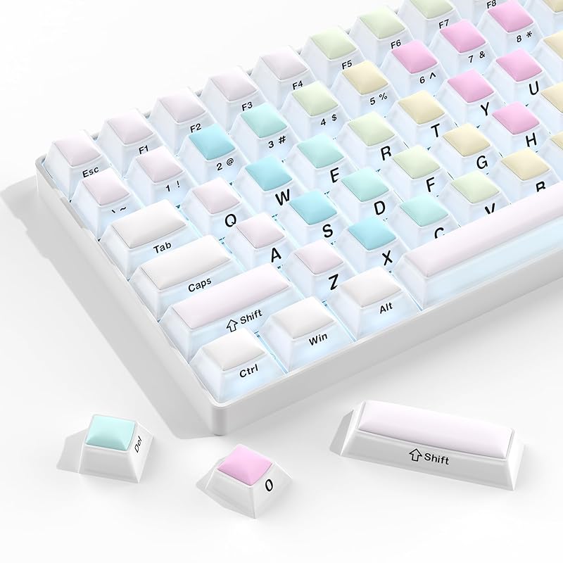 Womier keycap 121 keys Cherry cute keycaps soft key caps letter side engraving Fashionable 60% 65% 75% 100% (Rainbow color)
Womier keycap 121 keys Cherry cute keycaps soft key caps letter side engraving Fashionable 60% 65% 75% 100% (Rainbow color)