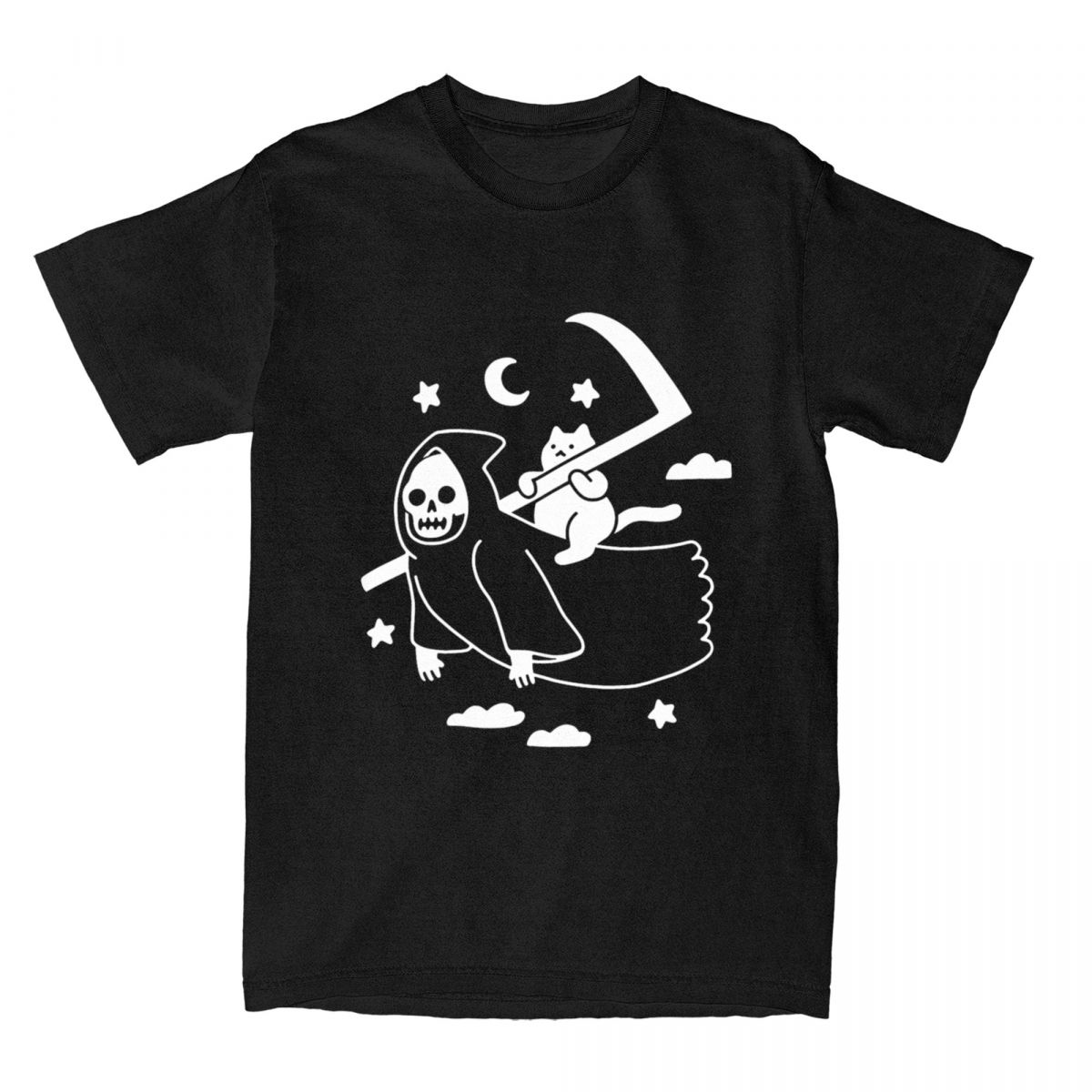 Футболка Cat Riding Grim Reaper Goth Merchandise для мужчин и женщин, готический юмор, винтажные футболки, новое поступление XXXXXL чёрный
Футболка Cat Riding Grim Reaper Goth Merchandise для мужчин и женщин, готический юмор, винтажные футболки, новое поступление XXXXXL чёрный