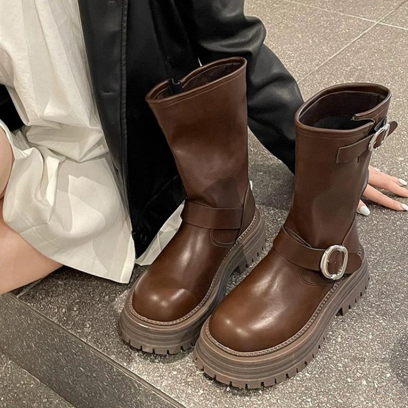 Autumn British Martin Boots Women s Platform Medium Boots Short Boots Soft Leather Retro Pile Boots 35
Autumn British Martin Boots Women s Platform Medium Boots Short Boots Soft Leather Retro Pile Boots 35