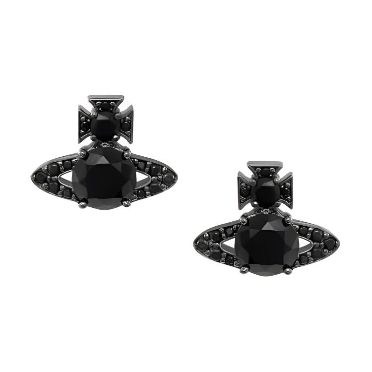 Vivienne Westwood Ismene Brass Saturn Shaped Black Rhinestone Earrings Unisex earrings 6201034M-02S101 Box+Shopping Bag
Vivienne Westwood Ismene Brass Saturn Shaped Black Rhinestone Earrings Unisex earrings 6201034M-02S101 Box+Shopping Bag