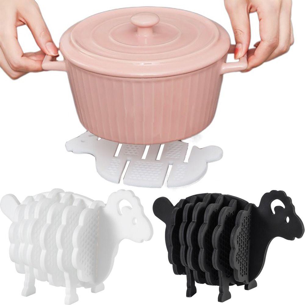 Insulated Sheep Coasters Set Anti-Scalding Pot Holders Fun Creative Table Mats Kitchen Tools чорний
Insulated Sheep Coasters Set Anti-Scalding Pot Holders Fun Creative Table Mats Kitchen Tools чорний