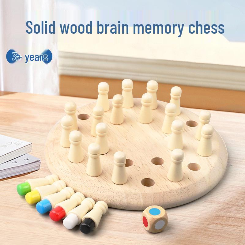 Wooden Montessori Color Memory Chess for Kids - Educational Puzzle and Parent-Child Interaction Toy
Wooden Montessori Color Memory Chess for Kids - Educational Puzzle and Parent-Child Interaction Toy