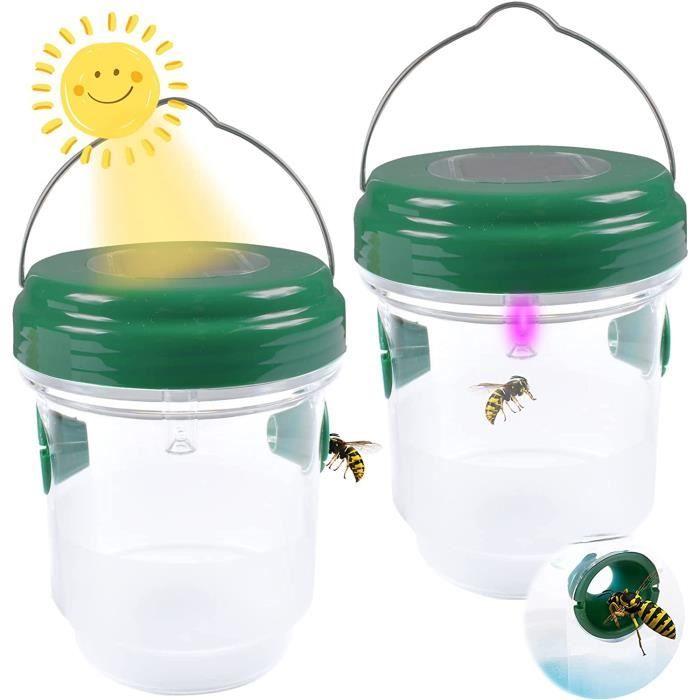 Lot de 2 pièges à guêpes solaires suspendus avec lumière LED, pièges à mouches réutilisables et frelons pour l extérieur et l intéri
Lot de 2 pièges à guêpes solaires suspendus avec lumière LED, pièges à mouches réutilisables et frelons pour l extérieur et l intéri