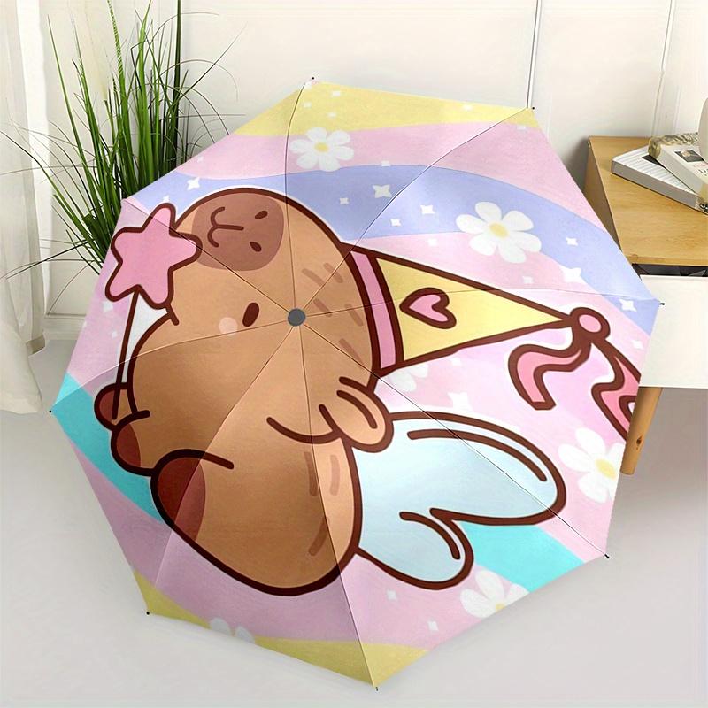 Capybara Automatic Folding Umbrella Simple 8 Rib Design, Bright Cartoon Pattern, Durable Iron Frame, Suitable For Travel, Outdoor, Beach C
Capybara Automatic Folding Umbrella Simple 8 Rib Design, Bright Cartoon Pattern, Durable Iron Frame, Suitable For Travel, Outdoor, Beach C