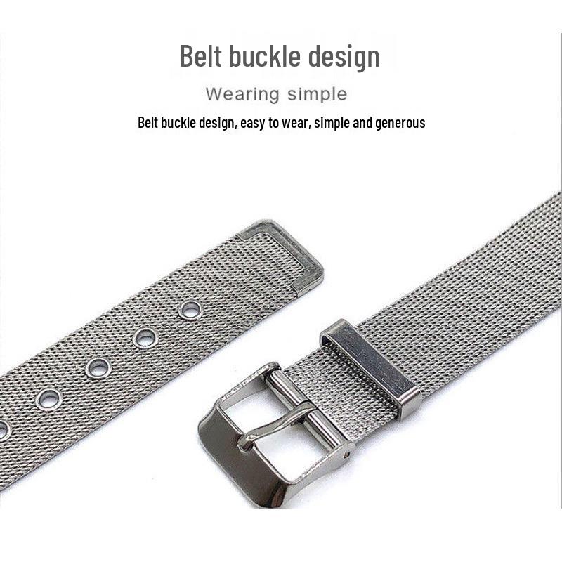 Stainless Steel Women s Ultra-Thin Milanese Mesh Watch Band with Leather Buckle, 16mm. 16 mm серебряный
Stainless Steel Women s Ultra-Thin Milanese Mesh Watch Band with Leather Buckle, 16mm. 16 mm серебряный