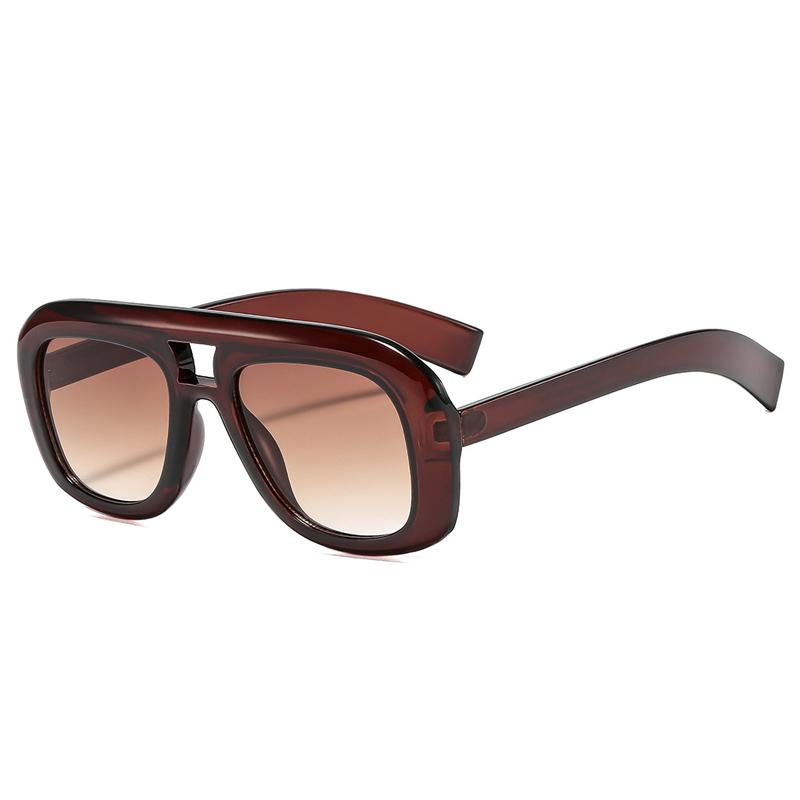 SO&EI Retro Double Bridges Square Sunglasses Women Fashion Gradient Shades UV400 Men Trending Champagne Sun Glasses As the picture
SO&EI Retro Double Bridges Square Sunglasses Women Fashion Gradient Shades UV400 Men Trending Champagne Sun Glasses As the picture