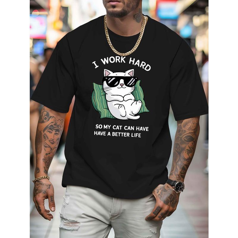 Men s Short-Sleeve T-Shirt with Print - Breathable Round Neck Casual, Spring/Summer Season - Regular Fit Short Sleeve Shirt 4XL чорний
Men s Short-Sleeve T-Shirt with Print - Breathable Round Neck Casual, Spring/Summer Season - Regular Fit Short Sleeve Shirt 4XL чорний