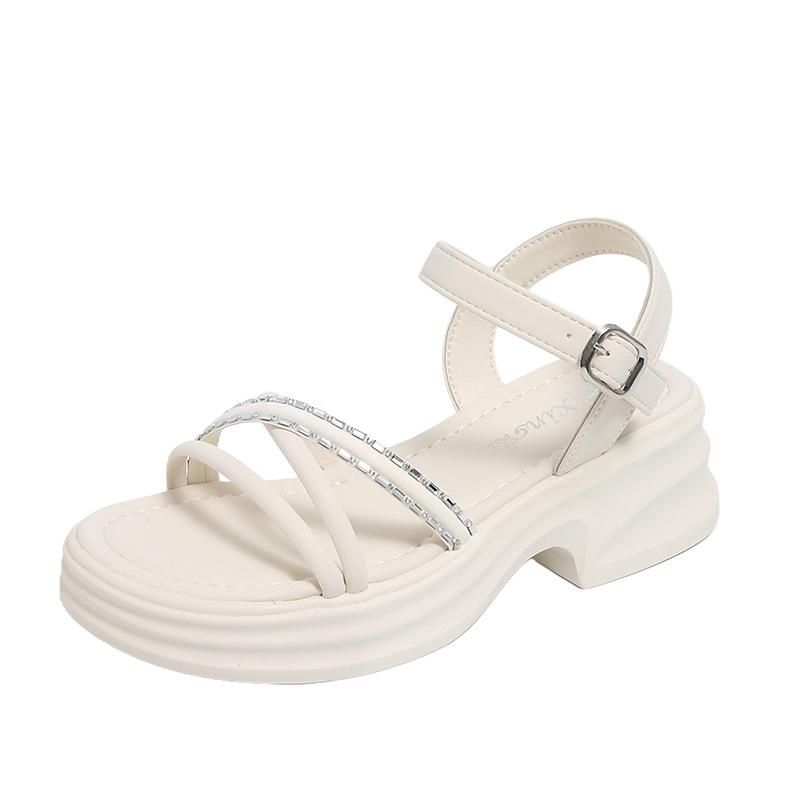 Fairy wind Roman sandals female 2025 summer new fashion Korean version of Internet celebrity platform muffin one-word button sandals female 35
Fairy wind Roman sandals female 2025 summer new fashion Korean version of Internet celebrity platform muffin one-word button sandals female 35