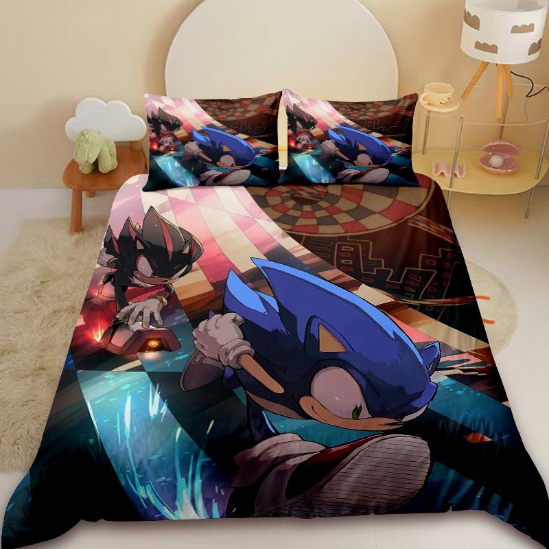 Duvet Cover Set Sonic Hedgehog Cartoon Bedding Set Comforter Cover Skin-friendly Soft Bedroom Dormitory Decor Gifts 135x200cm
Duvet Cover Set Sonic Hedgehog Cartoon Bedding Set Comforter Cover Skin-friendly Soft Bedroom Dormitory Decor Gifts 135x200cm
