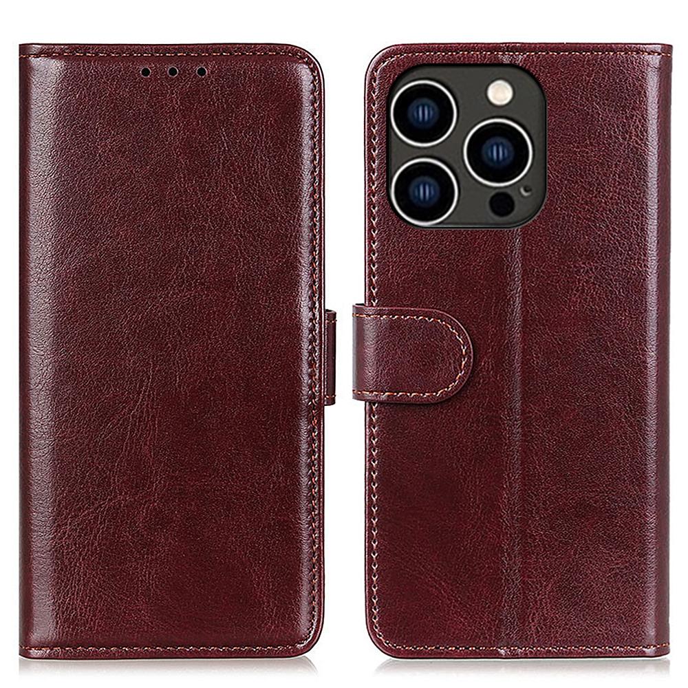 For iPhone 16 Pro Max Wallet Case Crazy Horse Texture Leather Phone Cover Brown
For iPhone 16 Pro Max Wallet Case Crazy Horse Texture Leather Phone Cover Brown