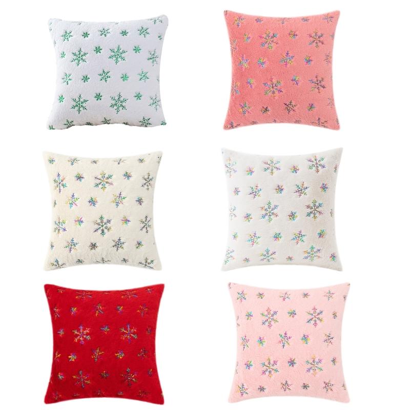 Plush Snowflake Pillowcase Christmas Cushion Cover Winter Living Room Sofa Couch Decoration Sequins Pillow Covers Dropshipping
Plush Snowflake Pillowcase Christmas Cushion Cover Winter Living Room Sofa Couch Decoration Sequins Pillow Covers Dropshipping