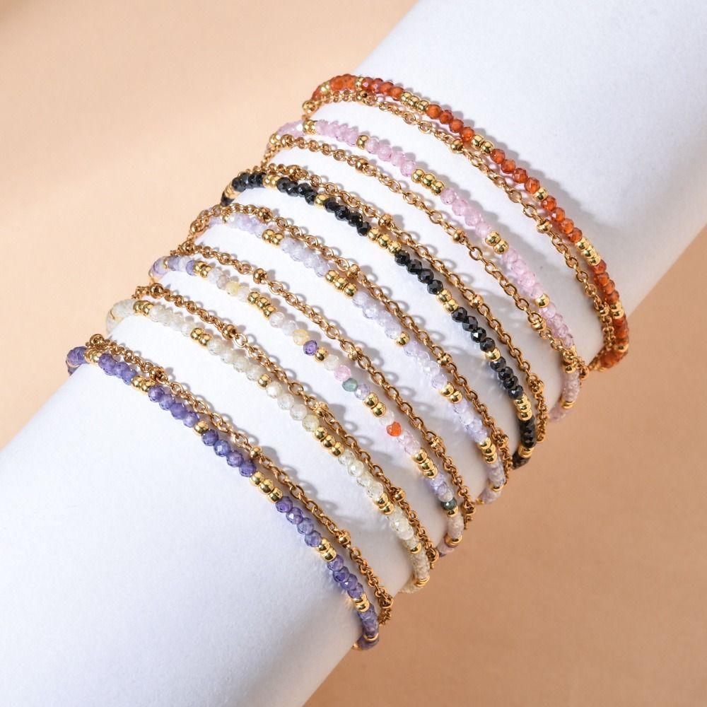 Adjustable Zircon Stone Chain Bracelet Waterproof Double French Pendant Summer Style G
Adjustable Zircon Stone Chain Bracelet Waterproof Double French Pendant Summer Style G