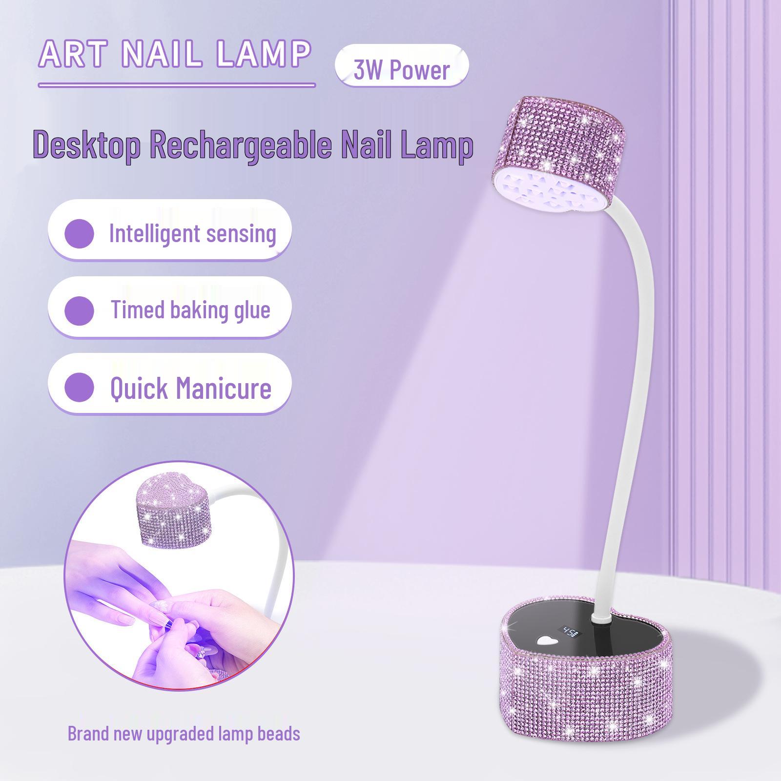 BY20 Wireless Rechargeable Rhinestone LED Gel Nail Lamp - Fast Curing Desktop Lamp
BY20 Wireless Rechargeable Rhinestone LED Gel Nail Lamp - Fast Curing Desktop Lamp