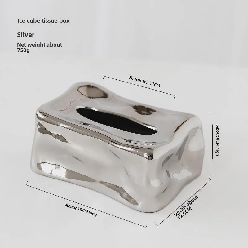 Керамическая коробка для салфеток Vision Ice Cube - роскошное гальваническое украшение для хранения вещей на журнальном столике в гостиной серебряный
Керамическая коробка для салфеток Vision Ice Cube - роскошное гальваническое украшение для хранения вещей на журнальном столике в гостиной серебряный