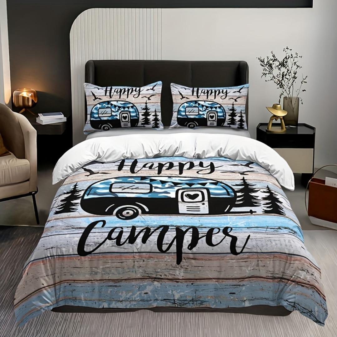 3pcs Blue Hapy Camping Winebago 3D Printed Beding Set Cozy Soft Duvet Cover King Quen Twin Sized Dimensions Birthday Gift Bedrom Decoration 100*200cm Single
3pcs Blue Hapy Camping Winebago 3D Printed Beding Set Cozy Soft Duvet Cover King Quen Twin Sized Dimensions Birthday Gift Bedrom Decoration 100*200cm Single