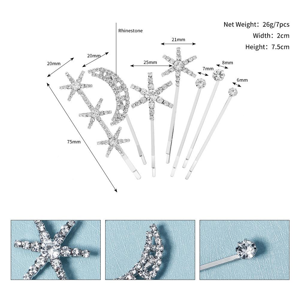 Vintage Star Moon Rhinestone Metal Hair Clip Minimalist Side Bang Barrette Elegant Hair Accessory For Women
Vintage Star Moon Rhinestone Metal Hair Clip Minimalist Side Bang Barrette Elegant Hair Accessory For Women