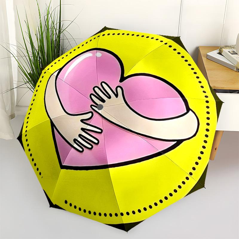 1pc Heart Hug Automatic Open/Close Umbrella - Portable Collapsible Umbrella with 8-Rib Stability, Fashion Lovers yy251017088
1pc Heart Hug Automatic Open/Close Umbrella - Portable Collapsible Umbrella with 8-Rib Stability, Fashion Lovers yy251017088