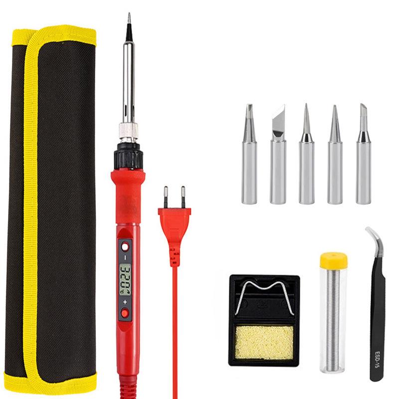 80W Electric Soldering Iron Kit with Digital Temperature Control and Mesh Tool Bag
80W Electric Soldering Iron Kit with Digital Temperature Control and Mesh Tool Bag