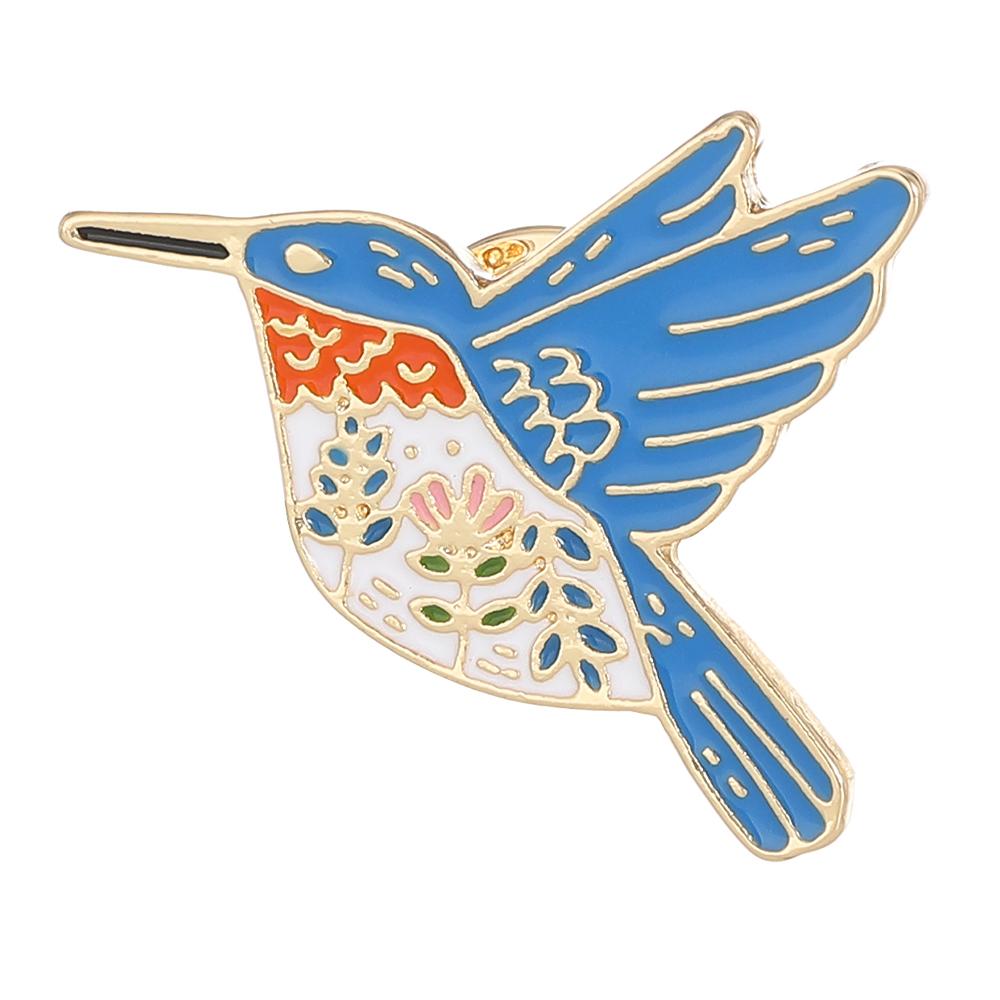 Funny Plant Flower Pattern Design Swallow Enamel Brooches Blue Bird Shaped Golden Pins
Funny Plant Flower Pattern Design Swallow Enamel Brooches Blue Bird Shaped Golden Pins