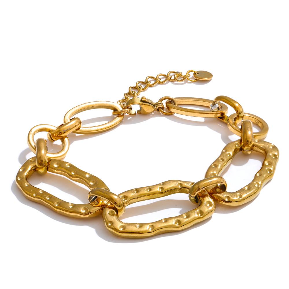 Yhpup High Quality Stainless Steel Oval Chain Bracelet Bangle 18K Gold Color Plated Rust Proof Metal Attractive Jewelry Gift
Yhpup High Quality Stainless Steel Oval Chain Bracelet Bangle 18K Gold Color Plated Rust Proof Metal Attractive Jewelry Gift