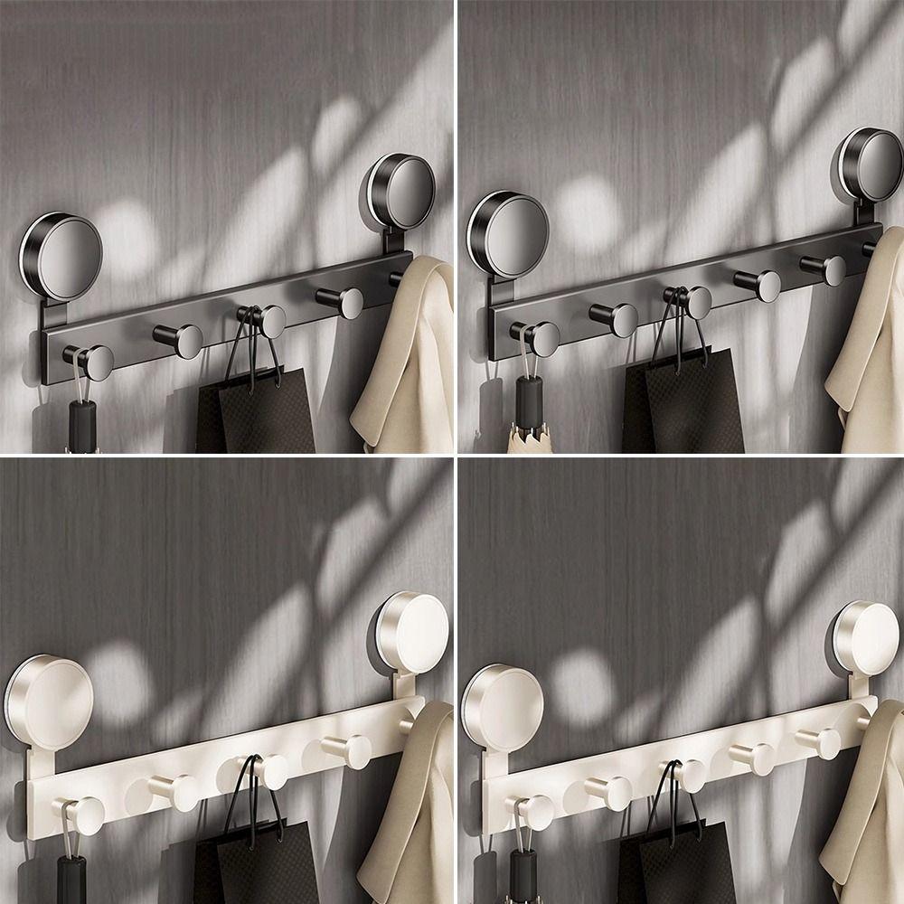 Punch-Free Suction Cup Hooks Wall Mounted Bathroom Towel Rack Bathroom Accessories Grey/6Hooks
Punch-Free Suction Cup Hooks Wall Mounted Bathroom Towel Rack Bathroom Accessories Grey/6Hooks