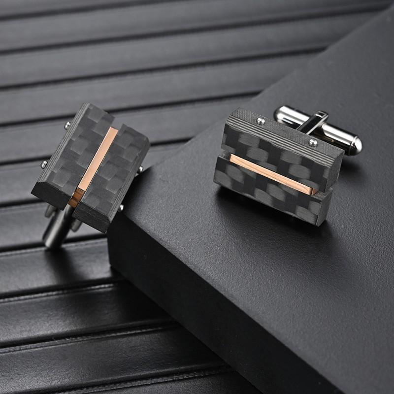 European American New Stainless Steel Combination Solid Carbon Fiber Cufflinks Men s Suit Shirt Sleeve Studs Steel рожевий колір золота
European American New Stainless Steel Combination Solid Carbon Fiber Cufflinks Men s Suit Shirt Sleeve Studs Steel рожевий колір золота