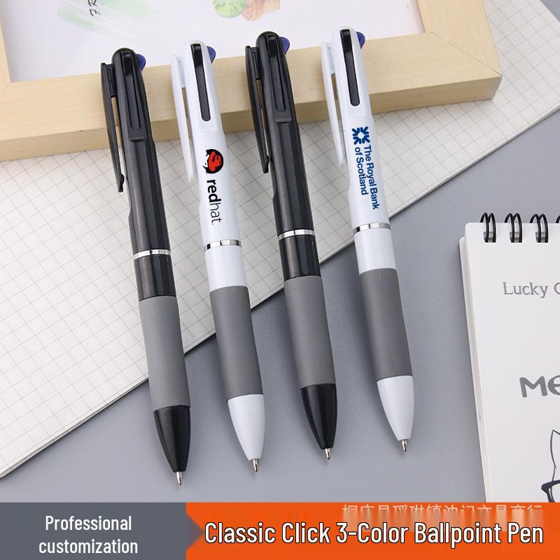 Tri-Color Click Ballpoint Pen - Customizable Logo Gift for Office Use White Outer Shell
Tri-Color Click Ballpoint Pen - Customizable Logo Gift for Office Use White Outer Shell