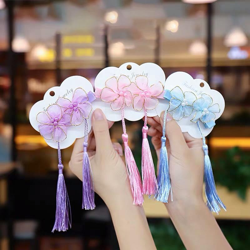 2PCS Chinese Flower Princess Tassel Hairpins Children Sweet Headwear Girls Hair Clips Cute Barrettes Hairgrips Hair Accessories
2PCS Chinese Flower Princess Tassel Hairpins Children Sweet Headwear Girls Hair Clips Cute Barrettes Hairgrips Hair Accessories