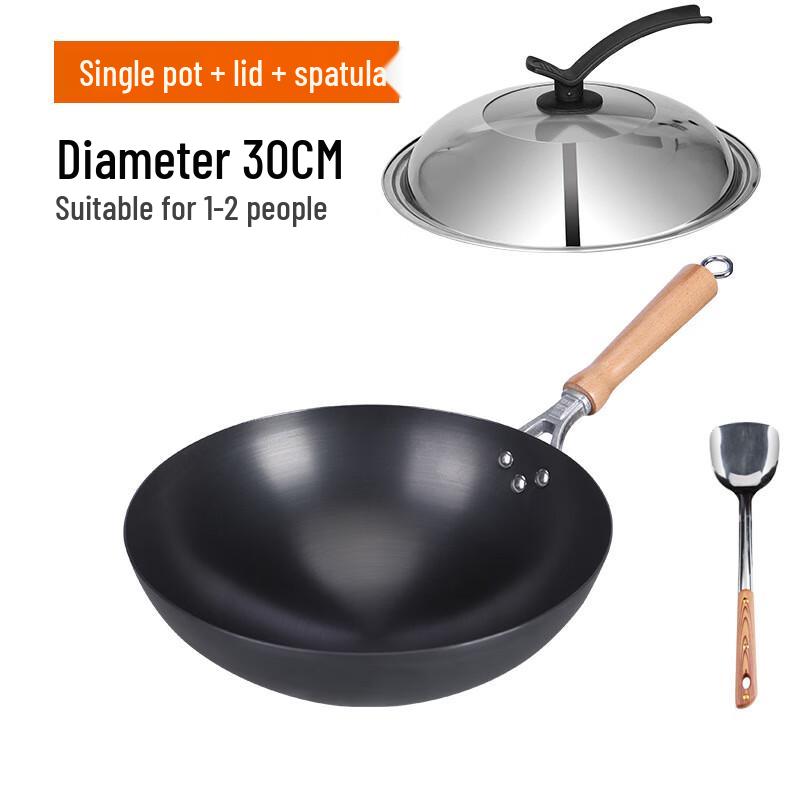 KeJiaXiang 30cm Uncoated Iron Wok Set
KeJiaXiang 30cm Uncoated Iron Wok Set