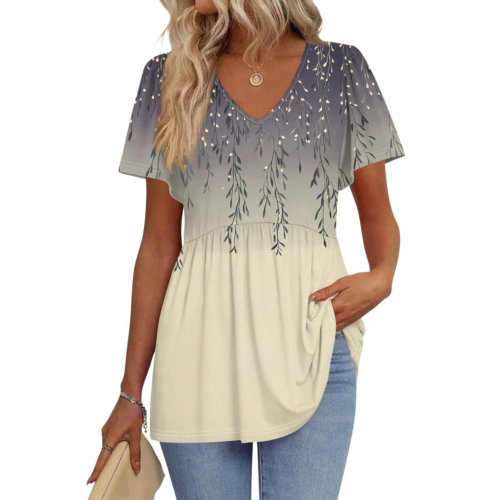 Жіночі сорочки з короткими рукавами-рюшами, повсякденні вбрання, трендова футболка-топ M
Жіночі сорочки з короткими рукавами-рюшами, повсякденні вбрання, трендова футболка-топ M